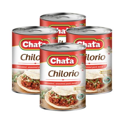 Chata Mexican Pork Chilorio, Seasoned Shredded Pork, 13.05 oz Can (Pack of 4)