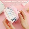 2 Pack Sanitary Napkin Storage Bag Small Portable Menstrual Cup Nursing Pad Storage Pouch, Traveler Friendly Menstrual Period Bag, Mini Makeup Bag Coin Purse Wallets with Zipper for Women Teen Girls view 2