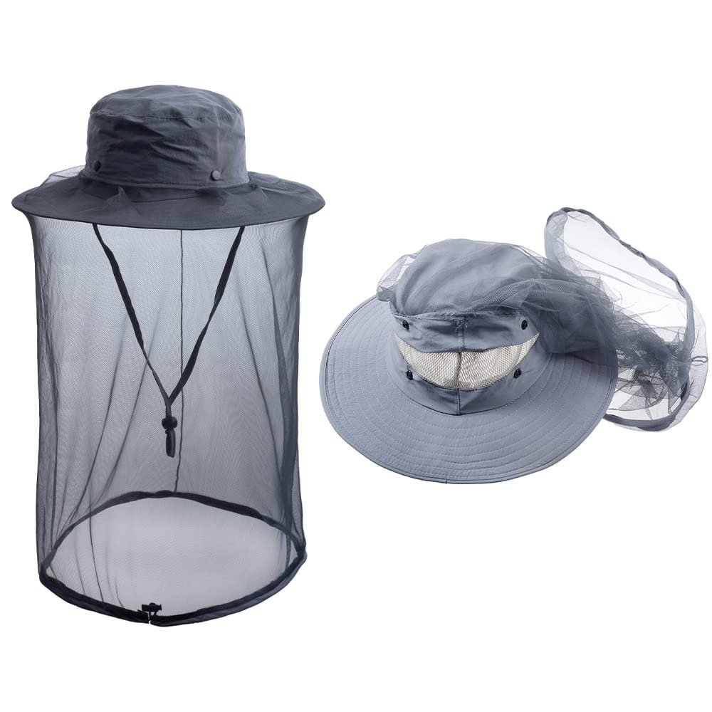 Mosquito Bug Head Net Hat,Veil Mesh Protection Cap,Dog Grooming Gnats Gear