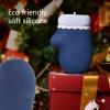 Yoidesu Cute Heated Gloves for Kids,Silicone Hot Water Bottle Bag Microwaveable Portable Warm Water Bag Pouch for Students (Blue) view 2