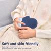 Yoidesu Cute Heated Gloves for Kids,Silicone Hot Water Bottle Bag Microwaveable Portable Warm Water Bag Pouch for Students (Blue) view 3
