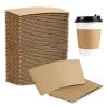 200 Pack Coffee Sleeves, Disposable Cup Sleeves for Hot and Cold Drinks, Strong Coffee Cup Sleeve Fit for 10-24 oz Cups view 1