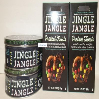 Trader Joe Jingle Jangle Mix of Candy Treats & Pretzel Twists (Four Items)