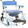 BLOHDI Toilet Shower Chair,Folding Removable Potty Chair with Non-Slip Feet,Adult Shower Chair with Armrest for Disabled Seniors view 1