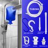 Enema Bag 2L Home Enema Kit with 2 Enema Tips,60 inch Long Silicone Hose, Controlable Water Flow Valve, Hot-Water Bottle for Colon Cleansing Enemas for Women/MenBlue view 3