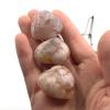1pc Random Natural Flower Agate Loving Heart Quartz Crystal Sakura Stone Carving Crafts Gemstone Pendant Gift view 3