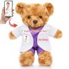 Personalized Teddy Bear with Photo & Custom Text/Blessing, Bear Stuffed Animal as Nurse Gift/Doctor Gift for Women/Men, Personalized Gift for Doctor/Medical Student Graduation (8IN-Doctor 1) view 1