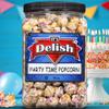 Gourmet Caramel Party Time Popcorn by Its Delish, 16 Oz Jumbo Container - Birthday Cake themed Candy Popcorn with Rainbow Nonpareils - Festive Chocolate Air Popped Sweet Crunchy Popcorn, Vegan, Kosher view 3
