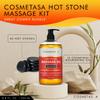 Natural Nourishing Massage Oil with Massage Hot Stones - Therapeutic Citrus & Coconut Massage Oils, Hydrating & Aromatic Essential Oils for Dry Skin, Soothes Muscle & Joints 8.8 oz view 2