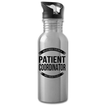 Shirt Luv Funny Patient Coordinator Gifts Water Bottle For Coworkers Employees Men Women 20 fl oz Bottle Silver
