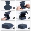 Sdootjewelry Mini Cardboard Boxes, 2.16  2.16  0.98 Mini Boxes, Jewelry Boxes Packaging 100 Packs, Navy Blue Kraft Boxes for Ring Earrings view 3