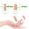 14 PCS Silicone Finger Cots, Gel Finger Protectors for Finger Tips, Soft Reusable Finger Caps Great for Trigger Finger, Hand Eczema, Finger Cracking, Finger Arthritis view 3