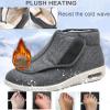 DHIJUPNG Ultra-Light Breathable Arch Support Sneakers,Warm Wool Boots Casual Orthopedics Wide Feet Swollen Shoes Thumb Soft Comfort Adjust Diabetic Recovery Walking ShoesMen 5/Women 6 view 2