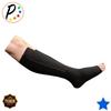 Presadee 30-40 mmHg Extra Firm Zipper Compression Leg Swelling Open Toe Socks (Black, 0) view 3