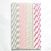 100 pcs Mixed Party Paper Straws Bulk, Blue Pink Gold Mint Black Red Lilac Drinking Straws, Birthday Baby Bridal Shower Wedding Christmas New Year Cake Pop Sticks (Sugar Spice) view 3