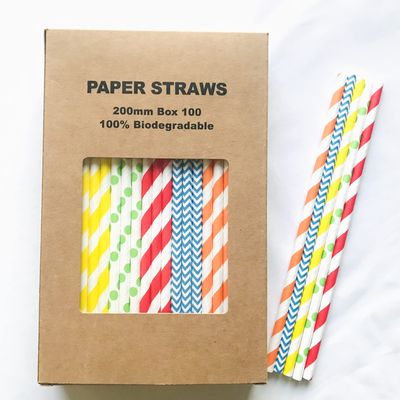 100 pcs Mixed Party Paper Straws Bulk, Blue Pink Gold Mint Black Red Lilac Drinking Straws, Birthday Baby Bridal Shower Wedding Christmas New Year Cake Pop Sticks (Carnival Colors)