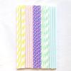 100 pcs Mixed Party Paper Straws Bulk, Blue Pink Gold Mint Black Red Lilac Drinking Straws, Birthday Baby Bridal Shower Wedding Christmas New Year Cake Pop Sticks (Pastel Perfection) view 3