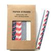 100 pcs Mixed Party Paper Straws Bulk, Blue Pink Gold Mint Black Red Lilac Drinking Straws, Birthday Baby Bridal Shower Wedding Christmas New Year Cake Pop Sticks (Santa's Hat) view 1