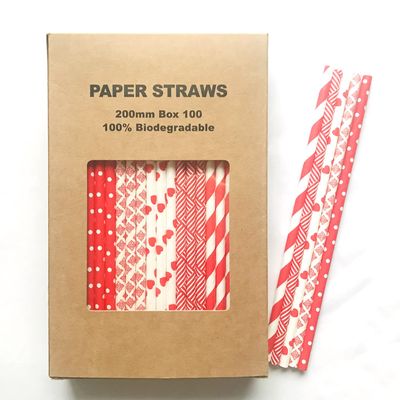 100 pcs Mixed Party Paper Straws Bulk, Blue Pink Gold Mint Black Red Lilac Drinking Straws, Birthday Baby Bridal Shower Wedding Christmas New Year Cake Pop Sticks (Roses Are Red)
