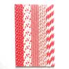 100 pcs Mixed Party Paper Straws Bulk, Blue Pink Gold Mint Black Red Lilac Drinking Straws, Birthday Baby Bridal Shower Wedding Christmas New Year Cake Pop Sticks (Roses Are Red) view 3