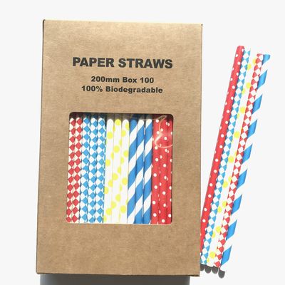 100 pcs Mixed Party Paper Straws Bulk, Blue Pink Gold Mint Black Red Lilac Drinking Straws, Birthday Baby Bridal Shower Wedding Christmas New Year Cake Pop Sticks (Circus Party)