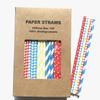 100 pcs Mixed Party Paper Straws Bulk, Blue Pink Gold Mint Black Red Lilac Drinking Straws, Birthday Baby Bridal Shower Wedding Christmas New Year Cake Pop Sticks (Circus Party) view 1