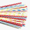 100 pcs Mixed Party Paper Straws Bulk, Blue Pink Gold Mint Black Red Lilac Drinking Straws, Birthday Baby Bridal Shower Wedding Christmas New Year Cake Pop Sticks (Circus Party) view 3