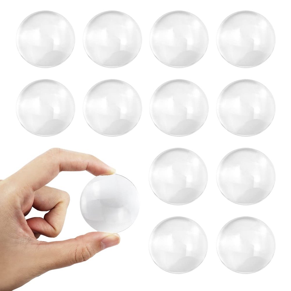 20Pcs Optical 3D Magnifying Lenses Biconvex Lens Magnifier 40.6mm Optical Plastic PMMA Lens for Magnification