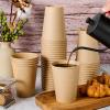 LITOPAK 100 Pack 12 oz Kraft Paper Coffee Cups for Water, Juice, and Tea, Disposable Hot Coffee Cups for Home, Restaurant, Store, and Cafe view 3