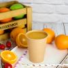 LITOPAK 100 Pack 12 oz Kraft Paper Coffee Cups for Water, Juice, and Tea, Disposable Hot Coffee Cups for Home, Restaurant, Store, and Cafe view 4