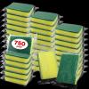 (750 Pack)Kheoxusa Individually Wrapped Sponges,Sponges Individually Wrapped for Kitchen Scrub Dish Wash Dishes Dishwashing Cleaning Non Scratch Scrubber Sink Bulk Case Small Mini-Smaller(2.2in/5.6cm) view 1