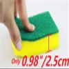 (750 Pack)Kheoxusa Individually Wrapped Sponges,Sponges Individually Wrapped for Kitchen Scrub Dish Wash Dishes Dishwashing Cleaning Non Scratch Scrubber Sink Bulk Case Small Mini-Smaller(2.2in/5.6cm) view 2