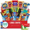 Christmas Men's Hearty Snack Box ( 50 Piece Variety Gift Basket Care Package ) Jerky, Nuts, Chips, Pretzels, Variety Pack - The Care Crate Co. view 1