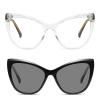 2pcs women oversized cat eye frame Transition Photochromic Bifocal Reading Glasses Stylish Lightweight FashionEyeglasses (2PCS-black&white, 1.25, multiplier_x) view 1