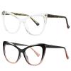 2pcs women oversized cat eye frame Transition Photochromic Bifocal Reading Glasses Stylish Lightweight FashionEyeglasses (2PCS-black pink&white, 3, multiplier_x) view 3