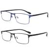 2pcs Men's square frame Business Bifocal Transition Photochromic Reading Glasses UV400 driving Sun Reader sunglasses (2PCS-black&blue, 4, multiplier_x) view 3