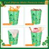 Meanplan 50 Pcs St Patrick's Day Party Cups Bulk Happy St Patrick's Day Plastic Cups Shamrock Disposable Cups Green Lucky Drinking Cups for Beer Beverage Ice Cream Party Supplies (16 oz) view 2