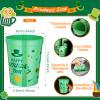 Meanplan 50 Pcs St Patrick's Day Party Cups Bulk Happy St Patrick's Day Plastic Cups Shamrock Disposable Cups Green Lucky Drinking Cups for Beer Beverage Ice Cream Party Supplies (16 oz) view 3