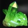 HXSCOO Natural Crystal Green Angel Aura Quartz Cluster Stone Home Decor Crystal Specimens Cured Coating Healing Crystals Decor (Size : 20-30g) view 4