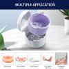 DIDATOOL Denture Case, Denture Bath, Denture Cups for Soaking Dentures, Denture Brush with Case, Denture Bath with Rinsing Basket, Easy to Carry and Clean Retainer Case Denture Cleaning kit view 2