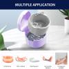 DIDATOOL Denture Case, Denture Bath, Denture Cups for Soaking Dentures, Denture Brush with Case, Denture Bath with Rinsing Basket, Easy to Carry and Clean Retainer Case Denture Cleaning kit view 2