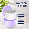 DIDATOOL Denture Case, Denture Bath, Denture Cups for Soaking Dentures, Denture Brush with Case, Denture Bath with Rinsing Basket, Easy to Carry and Clean Retainer Case Denture Cleaning kit view 3