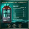 Essential Amino Acids Supplement - All 9 EAAs with BCAAs Amino Acids (Leucine, Lysine, Valine, Threonine) - 3,000mg Per Serving - Muscle Growth, Power, Recovery - 120 Vegan, Caffeine Free Capsules view 4