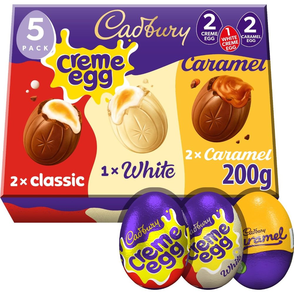 Cadbury Mixed White Chocolate, Caramel and Crme, 200g
