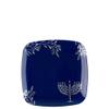 10" inch Square Plastic Plates Heavy Duty Plastic Hanukkah Dinner Plates with Blue Silver Chanukah Design Hanukkah Party Disposable Entree Plate China Like Blue Charger Plate Chanuka (100 PACK) view 2