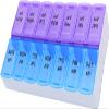 7 Day Weekly Pill AM PM Organizer - Twice a Day - Pill Case for Medicines, Vitamins, and Supplements (Pack of 1) view 1