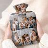 Personalized Hot Water Bottle with Cover Custom Photo and Text Warm Fleece Rubber Picture Hot Water Bottle Chrstmas Unique Winter Gift for Women Girls Kids Couples view 3
