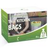 100% Compostable Trash Bags, 13 Gallon, 49.2 Liter, 0.91 Mils, 65 Count Kitchen Tall Food Scrap Compost Bags for Tall Kitchen Trash Cans with Europe EN13432 Certified view 2