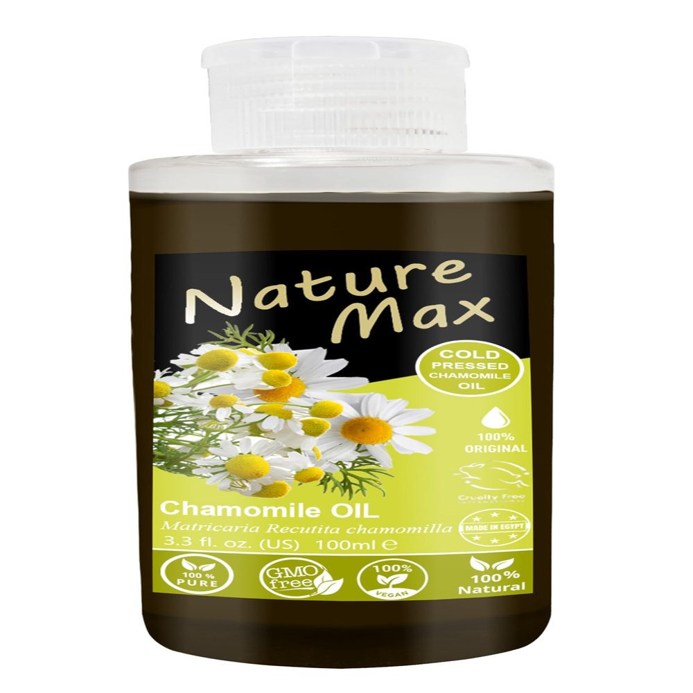 (1Pack = 3.38 oz / 100 ml) Nature Max Chamomile Oil Natural Oils Pure for Hair Skin Care Cold Pressed Premium