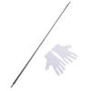 110cm Silver Magic Appearing Cane Magic Telescopic Stick Staff with Free Gloves Collapsible Retractable Expandable for Professional Magician Stage Street Magic Performance view 1